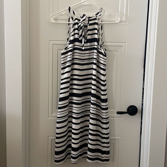 Banana Republic Black & White Striped Shift Dress - Picture 5 of 6